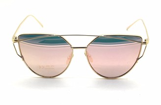 Boolavard Fashion Women Cat Eyes Sunglasses Classic Brands Designer Twin Beams Sunglasses Lady Coating Mirror Flat Panel Lens