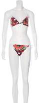 Thumbnail for your product : Clover Canyon Floral Two-Piece Swimsuit w/ Tags