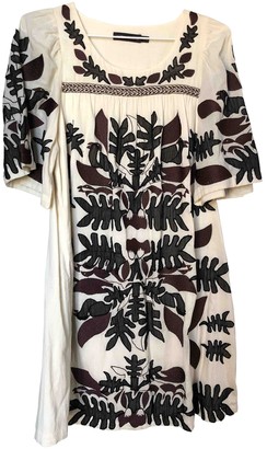 Antik Batik Beige Cotton Dress for Women