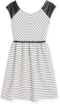 Thumbnail for your product : Speechless Girls' Striped Fit-And-Flare Dress