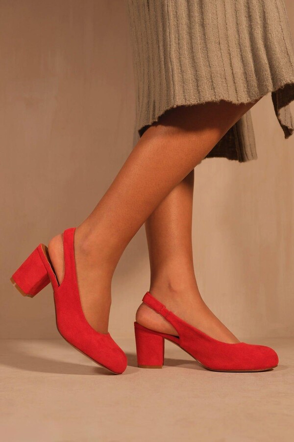 Where's That From 'Edith' Wide Fit Block Heel Slingback Shoes