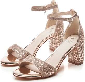 moda in pelle rose gold sandals