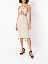 Thumbnail for your product : Olympiah Tassel-Trim Halterneck Midi Dress