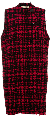 Marni Plaid Wool Button Vest