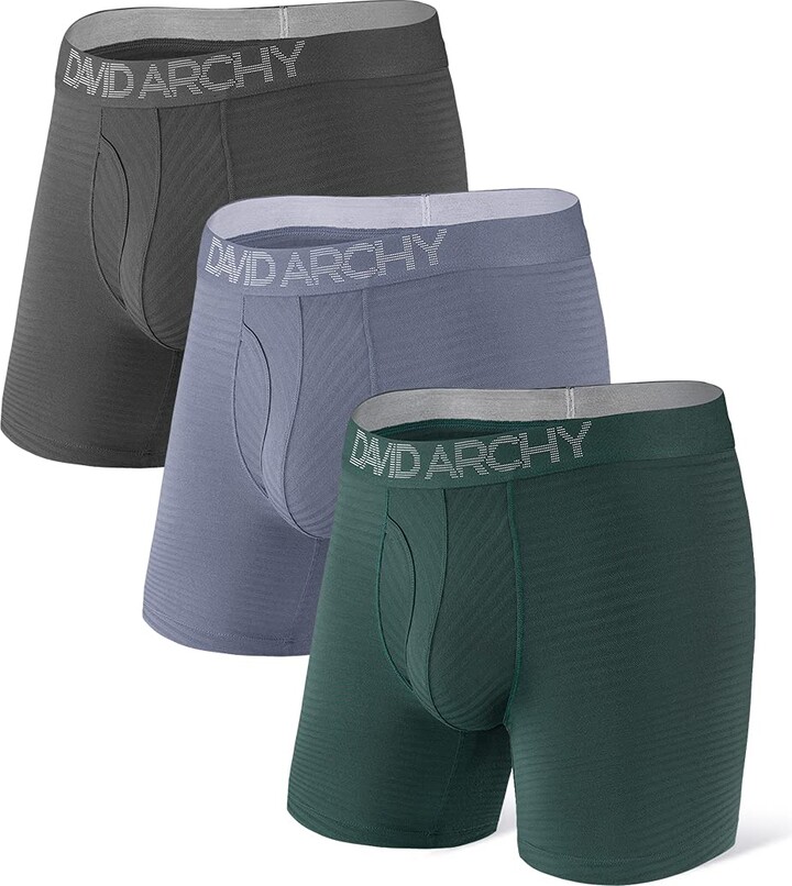 DAVID ARCHY Men's Boxers Shorts Ultra Soft Micro Modal Men's Underwear