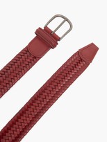 Thumbnail for your product : Andersons Braided Leather Belt - Burgundy