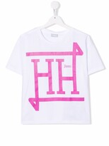 Thumbnail for your product : Herno Kids TEEN monogram-print short-sleeve T-shirt