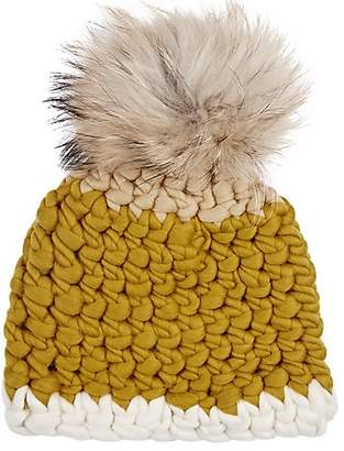 Mischa Lampert Women's Fur Pom-Pom Wool Hat - Dijon