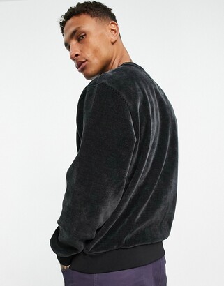 Calvin Klein corduroy sweatshirt in black - ShopStyle