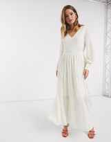 Thumbnail for your product : Vero Moda tiered maxi dress in cream