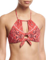 Thumbnail for your product : Ale By Alessandra Bandit High Neck Halter Swim Top, Red