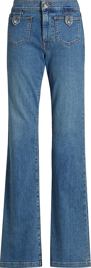 Veronica Beard Women's Beverly High-Rise Skinny Flare Jeans - Enough Said - Size 24
