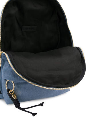 See by Chloe patched faded denim backpack