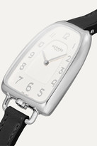 Thumbnail for your product : HERMÈS TIMEPIECES Galop D'hermes 26mm Medium Stainless Steel And Leather Watch - Silver