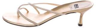 Stuart Weitzman Embellished Slide Sandals