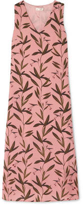 Stine Goya Lucille Printed Silk Crepe De Chine Midi Dress - Pink