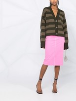 Thumbnail for your product : ATTICO Striped Merino-Knit Cardigan