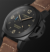 Thumbnail for your product : Panerai Luminor 1950 3 Days Gmt Automatic 44mm Ceramic And Leather Watch, Ref. No. Pam01441