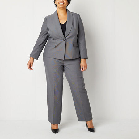 Le Suit Straight Leg Womens-Plus 2-pc. Pant Suit