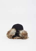 Thumbnail for your product : Sacai Melton Wool Hat Navy X Brown Size: OS
