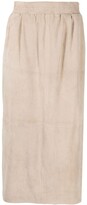 Thumbnail for your product : Incentive! Cashmere High-Waisted Side-Slit Midi Skirt