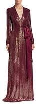 Thumbnail for your product : Jenny Packham Long Sleeve Silk Chiffon Sequin Gown