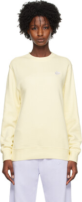 nike club sweatshirt yellow