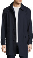 Thumbnail for your product : Ralph Lauren Darley Leather-Trim Raincoat, Navy