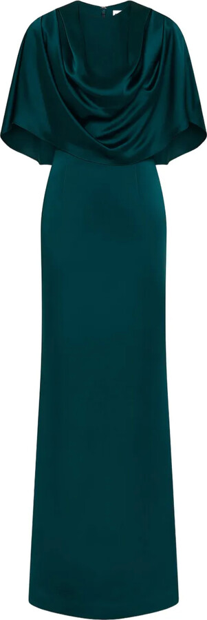 Rebecca Vallance Ellerie cape-detail maxi dress