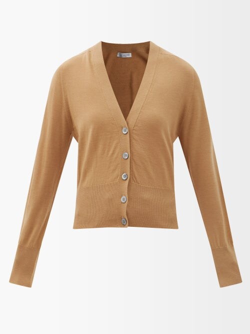 womens camel cardigan sweater