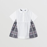 Thumbnail for your product : Burberry Childrens Chequerboard Panel Stretch Cotton Polo Shirt Dress Size: 18M