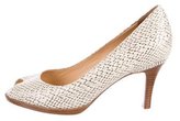 Thumbnail for your product : Cole Haan Embossed Peep-Toe Pumps