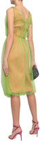 Thumbnail for your product : Prada Gathered Layered Neon Tulle And Scuba Dress