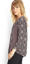 Thumbnail for your product : LOVE21 LOVE 21 Southwestern Geo Print Smock Top
