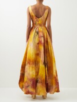 Thumbnail for your product : Jason Wu Collection Impressionist-print Cotton-blend Crepe Dress - Yellow Multi