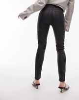 Thumbnail for your product : Topshop Jamie jeans in coated black