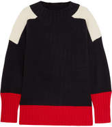 Thumbnail for your product : Chinti and Parker Patchwork Cashmere Sweater - Navy