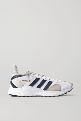 adidas Human Made Tokio Solar Leather-trimmed Suede And Mesh Sneakers - White