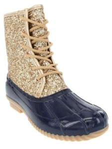 womens navy duck boots