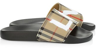 burberry women's ashmore vintage check pool slides