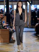 Thumbnail for your product : Altuzarra Henri Pinstripe Wool-blend Trousers - Womens - Grey Stripe