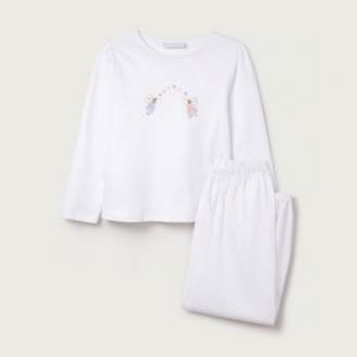 The White Company Fairy Motif Pyjamas , White, 9-10yrs
