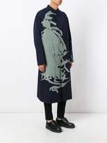 Thumbnail for your product : Yohji Yamamoto patterned slouch coat