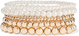 Thumbnail for your product : Shashi Empress Set Of Five 18-karat Gold-plated Faux Pearl Bracelets
