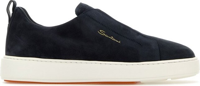 Santoni Victory Logo-Printed Slip-On Sneakers