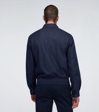 Lardini Zipped cotton-blend jacket