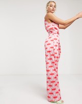 pink high neck jumpsuit