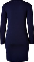 Thumbnail for your product : J.W.Anderson Merino Wool Blend Asymmetric Panel Dress in Navy/White
