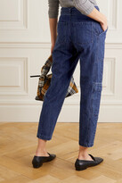 Thumbnail for your product : J Brand Athena Belted High-rise Tapered Jeans - Blue