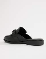 Thumbnail for your product : Glamorous Black Metal Ring Backless Loafer